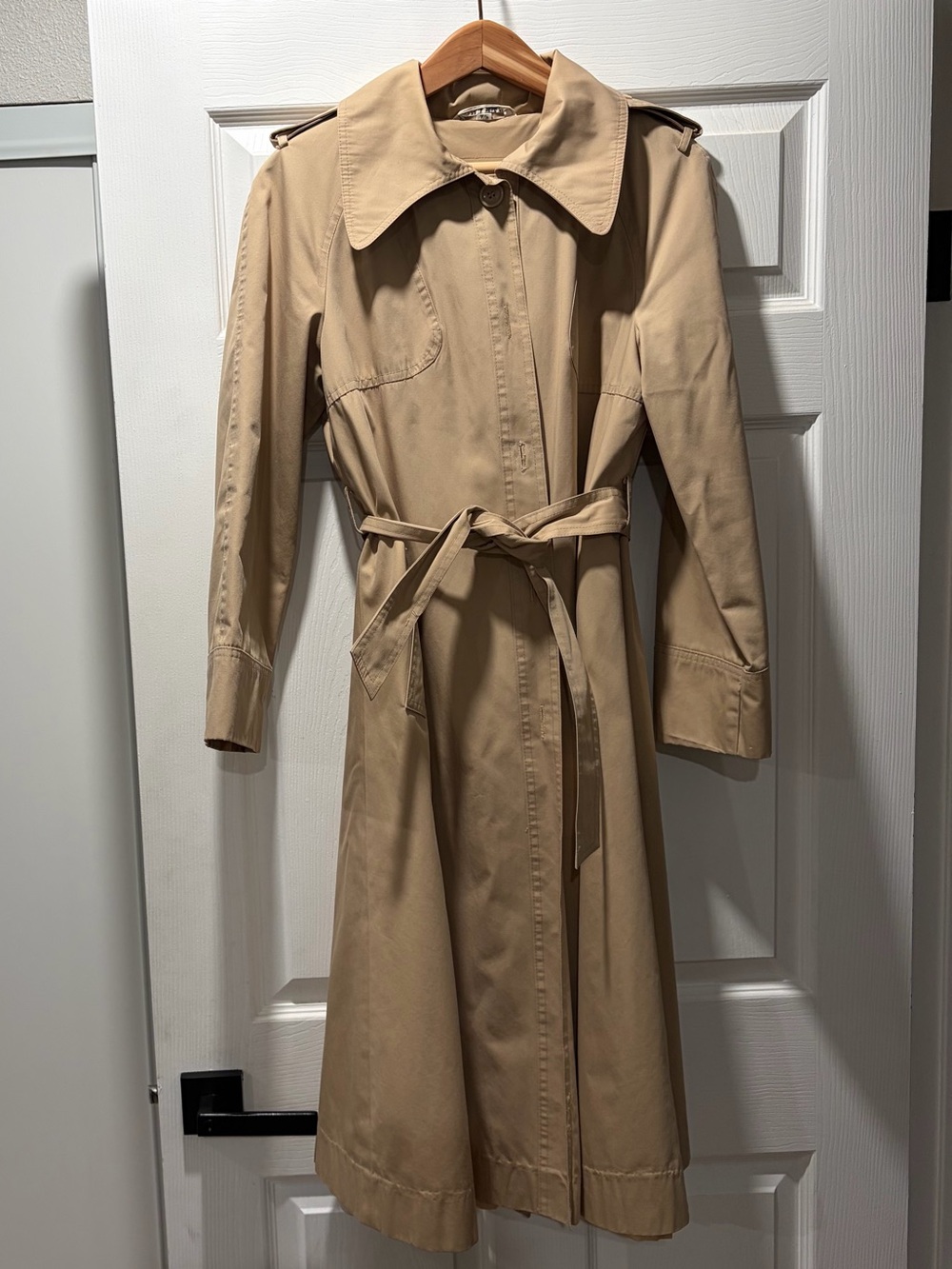 Classic Tan Trench Coat with Waist Tie